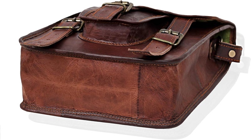 cuero Vintage Genuine Leather iPad/Tablet/tab/Kindle Satchel Cross Body Shoulder Messenger Bag - Image 5