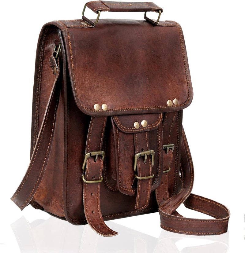 cuero Vintage Genuine Leather iPad/Tablet/tab/Kindle Satchel Cross Body Shoulder Messenger Bag - Image 1