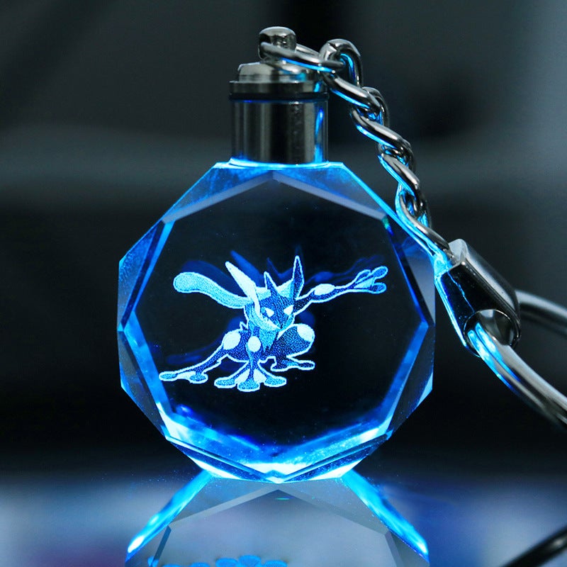 Pendant Keychain Peripheral Luminous Crystal Gift Can Be Engraved - Image 1
