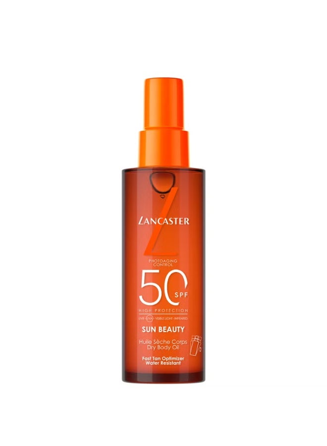 Lancaster Sun Beauty Satin Dry Oil Fast Tan Optimizer for Body SPF50 150ml - Image 1