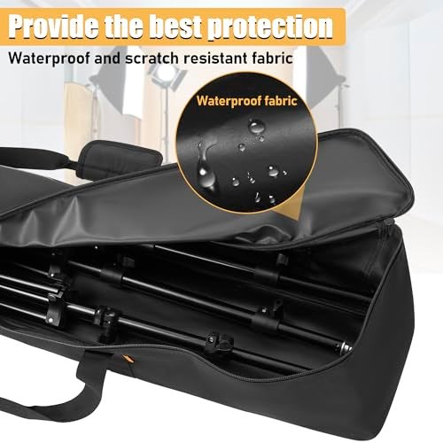 ITHWIU Multifunctional Tripod Bag 40 X 7 X 7 Inches / 101.5 X 18 X 18 cm Heavy Duty Tripod Carrying Case with Handle for Lights, Speakers, Cameras, Booms, Microphone Stands, Black - Image 5