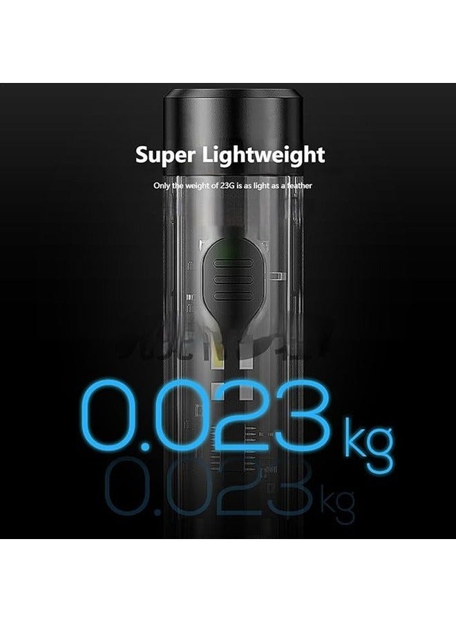 Mini LED Flashlight, 400 Lumen Keychain with Sidelight Handheld Flashlight, USB C Port Rechargeable Pocket Mini Keychain Flashlight, Suitable for Daily Use, Backpacking, Camping, and Hiking ,4 gears adjustable - Image 4