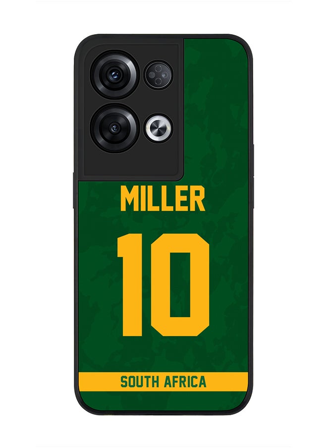 Stylizedd - Rugged Black Edge Case for Oppo Reno8 Pro, Slim fit Soft Case Flexible Rubber Edges Thin Cover - Player Name - AB de Villiers, Jersey Number- 17 - Image 1