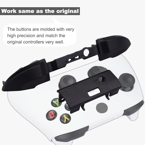 Ikpek 2 Pack Bumpers Replacement LB RB Button for Xbox Series X/S Controllers, Black Shoulder Trigger Buttons Top Middle Bracket for Xbox Series Controller - Image 4