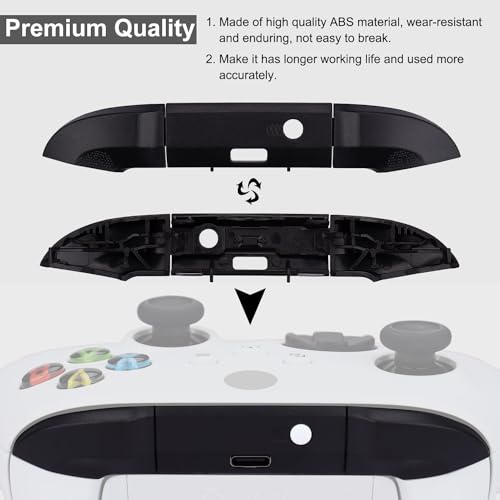 Ikpek 2 Pack Bumpers Replacement LB RB Button for Xbox Series X/S Controllers, Black Shoulder Trigger Buttons Top Middle Bracket for Xbox Series Controller - Image 3