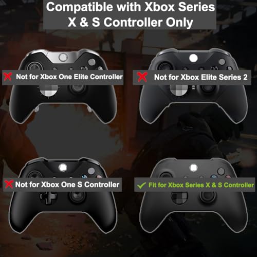 Ikpek 2 Pack Bumpers Replacement LB RB Button for Xbox Series X/S Controllers, Black Shoulder Trigger Buttons Top Middle Bracket for Xbox Series Controller - Image 2