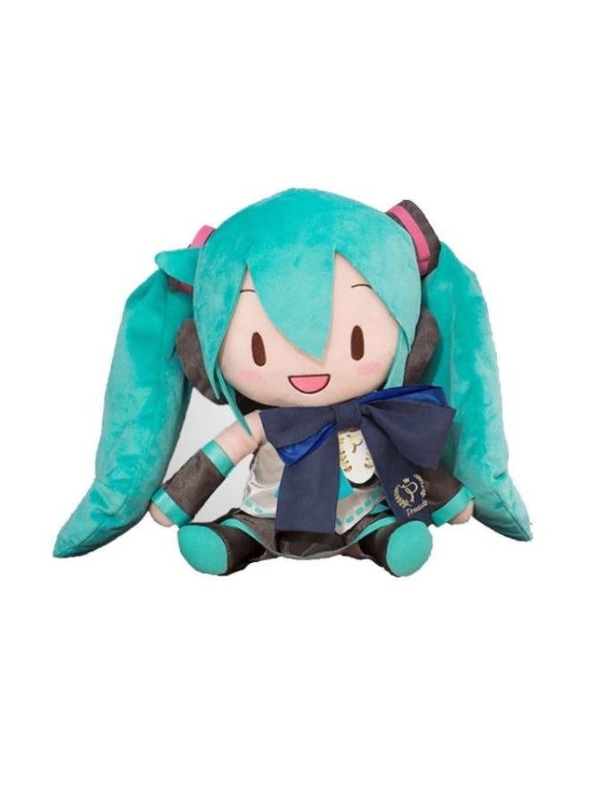 Taito Hatsune Miku Plush Doll with Bow – Collectible Soft Toy - Image 1