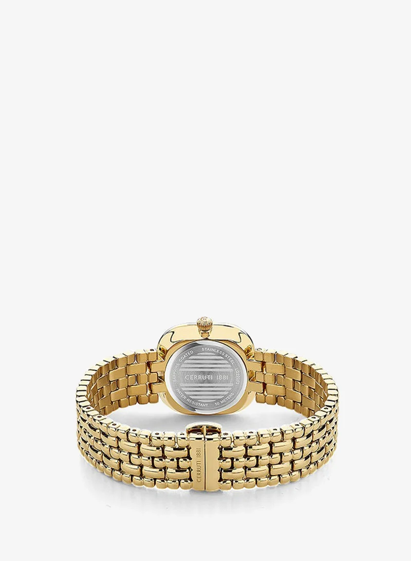 CERRUTI 1881  Women's Square Shape Stainless Steel Band Analog Wrist Watch 28 mm - White Dial - CIWLG2225202 for Women | Best Price UAE