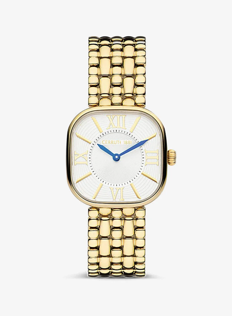 Women's Square Shape Stainless Steel Band Analog Wrist Watch 28 mm - White Dial - CIWLG2225202