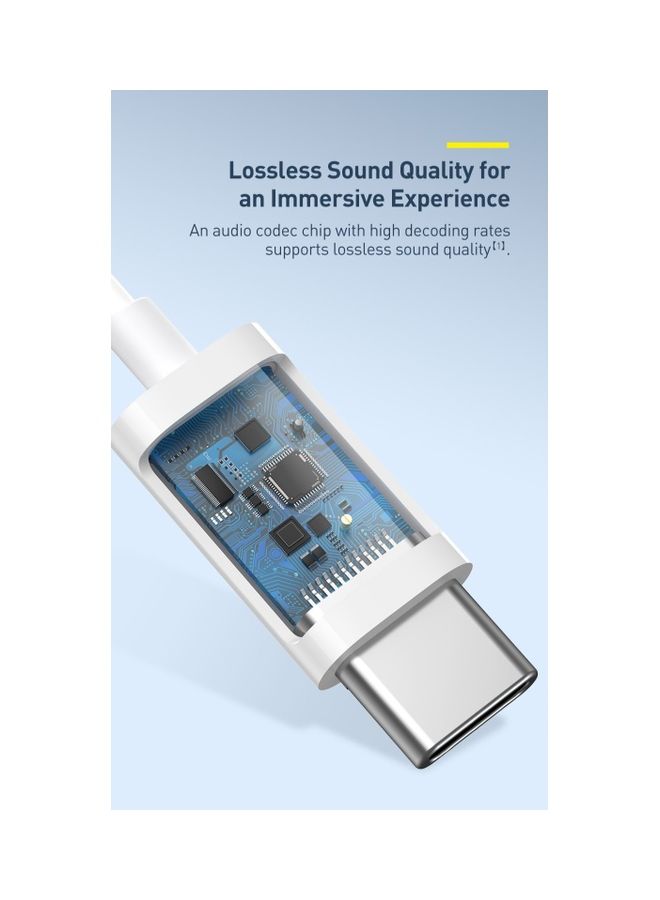 بيسوس سماعة رأس USB C، سماعات أذن سلكية من النوع C مع ميكروفون وتحكم في مستوى الصوت، سماعة أذن داخل الأذن لـ Google Pixel Oneplus Samsung Galaxy iPad Pro وMacBook أبيض أبيض - Image 5