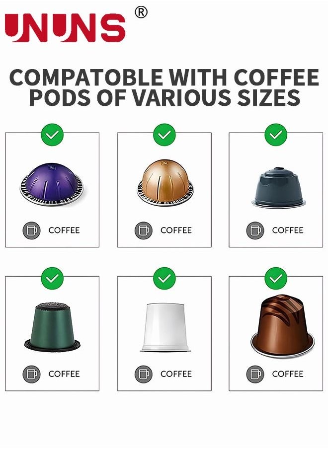 UNUNS - Wall-mounted Coffee Pod Holder,6-Pack Coffee Pod Counter Storage Strips For Nespresso Vertuo Capsules,Self-adhesive DIY Coffee Pod Holder - Image 1