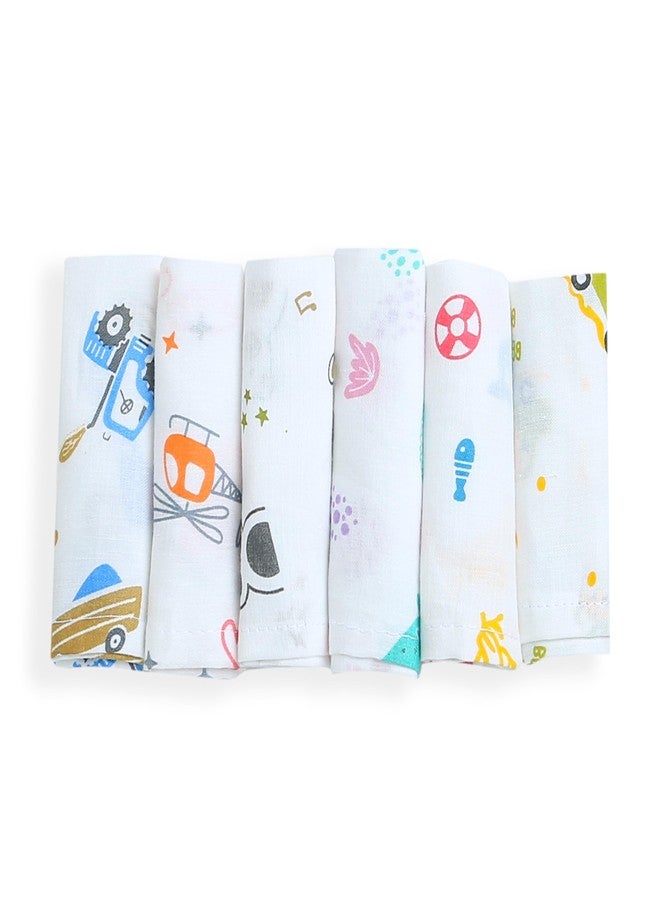 CARERIO 100% Cotton Mulmul Baby Face Towels | Ultra-Soft & Breathable Washcloths | Gentle Newborn Napkin | Multipurpose Hygiene & Feeding Cloth | Quick-Dry& Super Absorbent | Reusable Baby Essentials - Image 1
