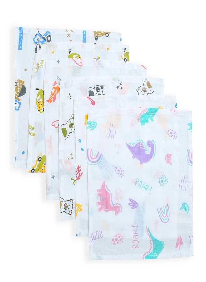 CARERIO 100% Cotton Mulmul Baby Face Towels | Ultra-Soft & Breathable Washcloths | Gentle Newborn Napkin | Multipurpose Hygiene & Feeding Cloth | Quick-Dry& Super Absorbent | Reusable Baby Essentials - Image 2