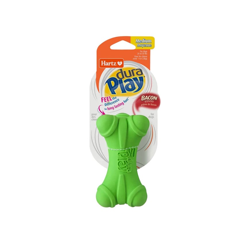 HARTZ Dura Play Soft Dog Bone Toy, Assorted Colors, 1 Ea, for Medium breeds - Image 1