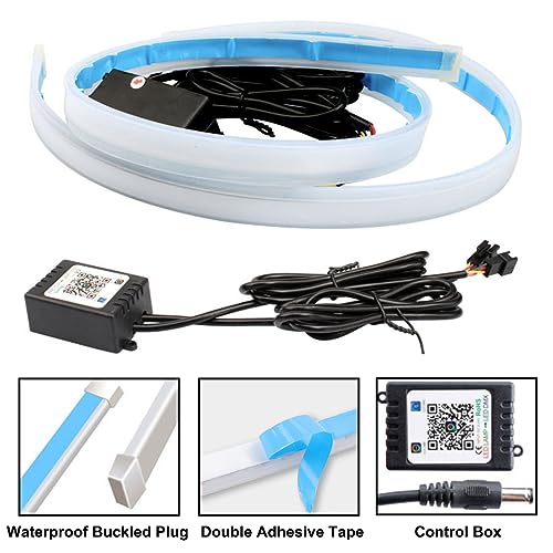 LEDCARE Car Headlight LED Strips, LEDCARE 24 Inch Exterior Car Lights with Dreamcolor Chasing, Flexible Waterproof LED Daytime Running Light Strip with Wireless APP Control, 2-Pack - Image 3