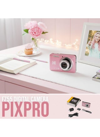 كاميرا رقمية Kodak PIXPRO FZ55-BK بدقة 16 ميجابكسل مع زوم بصري 5X وزاوية واسعة 28 مم وشاشة LCD بحجم 2.7 إنش - view 2