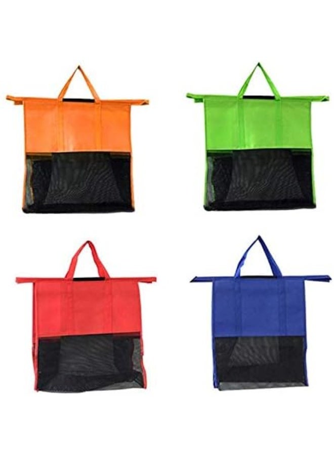 LSSJLUH 4pcs/Set Shopping Cart Trolley Bags Female Foldable Reusable Shopping Bag Bag Easy to Use  - Image 5