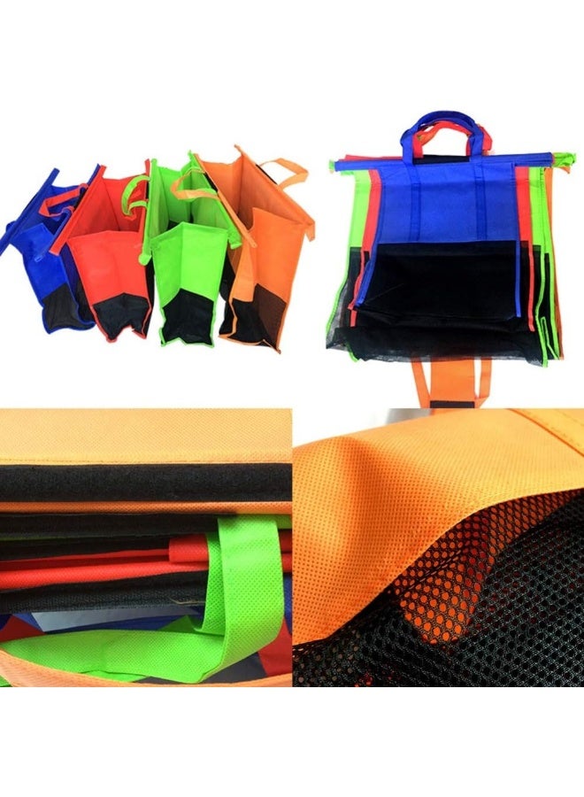 LSSJLUH 4pcs/Set Shopping Cart Trolley Bags Female Foldable Reusable Shopping Bag Bag Easy to Use  - Image 2