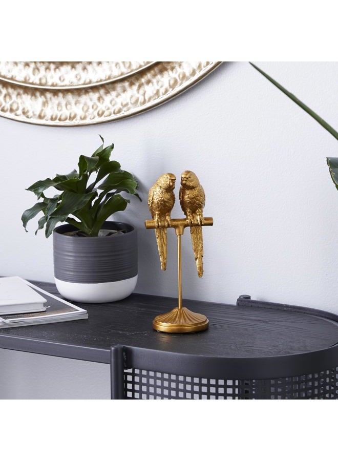 Deco 79 Polystone Parrot Sculpture, 3" x 3" x 9", Gold - Image 5