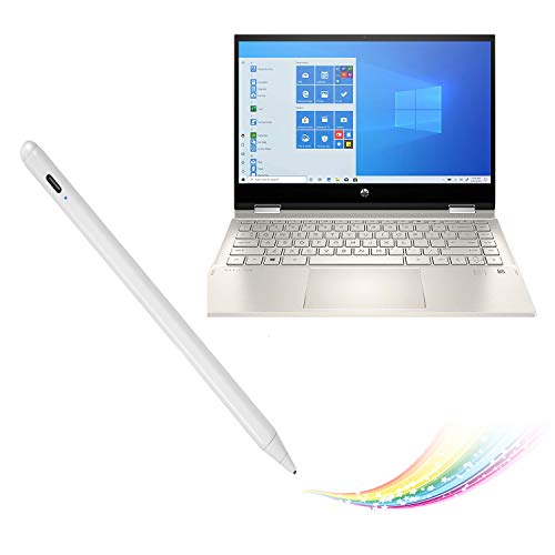 Bbata Stylus Pens for HP Pavilion X360 Convertible 14", Active Stylus Electronic Pens Compatible with HP Pavilion X360 Convertible 14",Good for Sketching and Note-Taking Pens with Type-C Rechargeable,White - Image 1