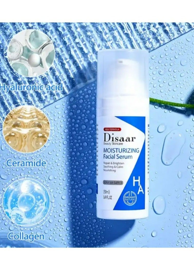 Disaar Serum Deep Moisturizing Hyaluronic Acid Nourishing Brighten Vitamin B5 Collagen Repair Face Serum 50 ml - Image 3