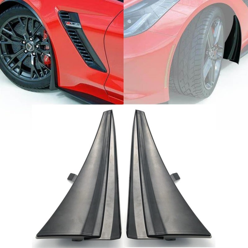 Generic sosega Front Splash Guards Mud Flaps Compatible with Corvette C7 XL Extended 2014-2019 Guards Mudflap Fender Replacemen(Matte Black)  - Image 1