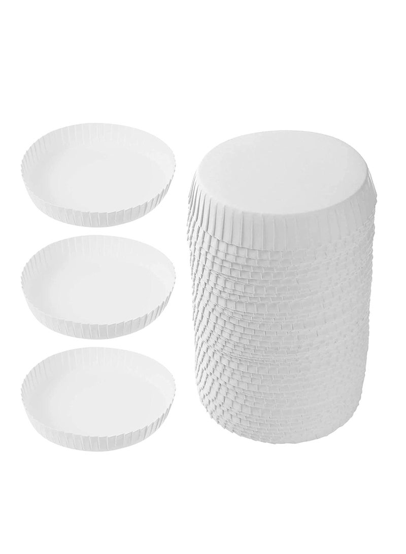 KASTWAVE 100pcs Disposable Paper Cup Covers, Coffee Tea Cup Covers Recycled Paper Drinking Cup Lids Covers Perfect for Travel Hotel Coffee Bar Parties Wedding Home Kitchen (6.5 X 6.5cm) - Image 1