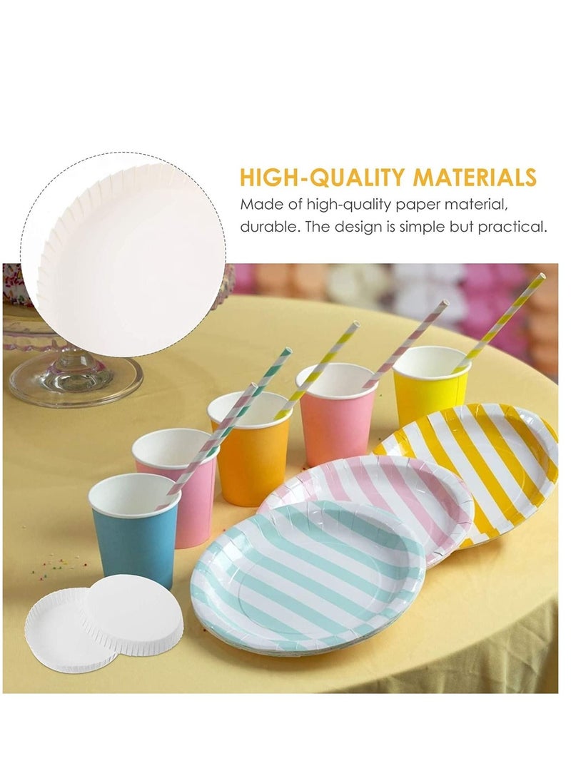 KASTWAVE 100pcs Disposable Paper Cup Covers, Coffee Tea Cup Covers Recycled Paper Drinking Cup Lids Covers Perfect for Travel Hotel Coffee Bar Parties Wedding Home Kitchen (6.5 X 6.5cm) - Image 5