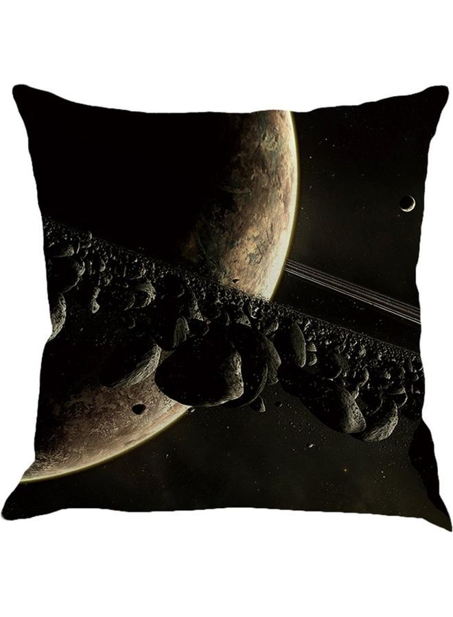 NIBEMINENT Galaxy Printed Cushion Cover Black/Brown - Image 1