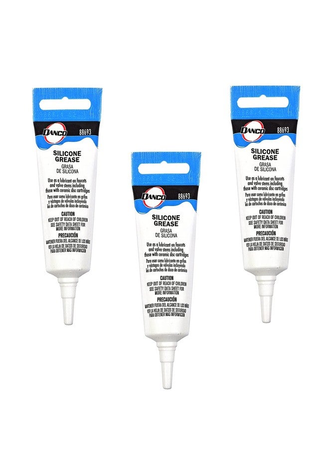 دانكو حلقات دانكو 88693P المقاومة للماء للصنبور | شحم سيليكون | شحم سباكين | 0.5 أونصة | عبوة من 3 قطع - Image 1