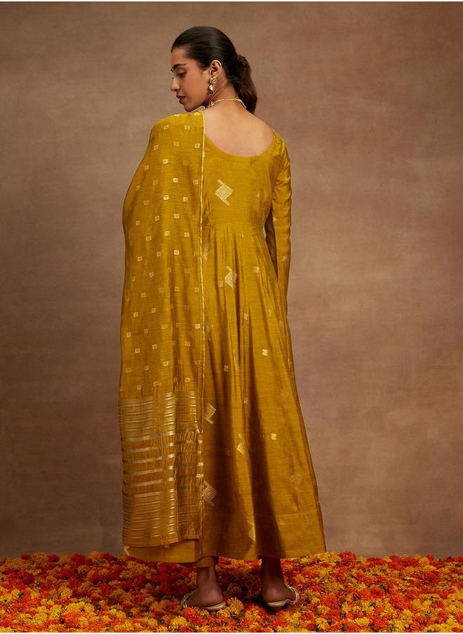Libas - Printed Anarkali Kurta and Palazzo with Dupatta Set by Styli - Image 1