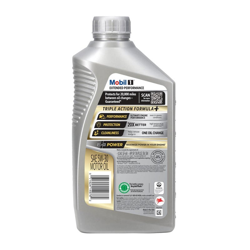 Mobil 1 98KE65 5W-30 Extended Performance Synthetic Motor Oil 1 Quart - Image 2