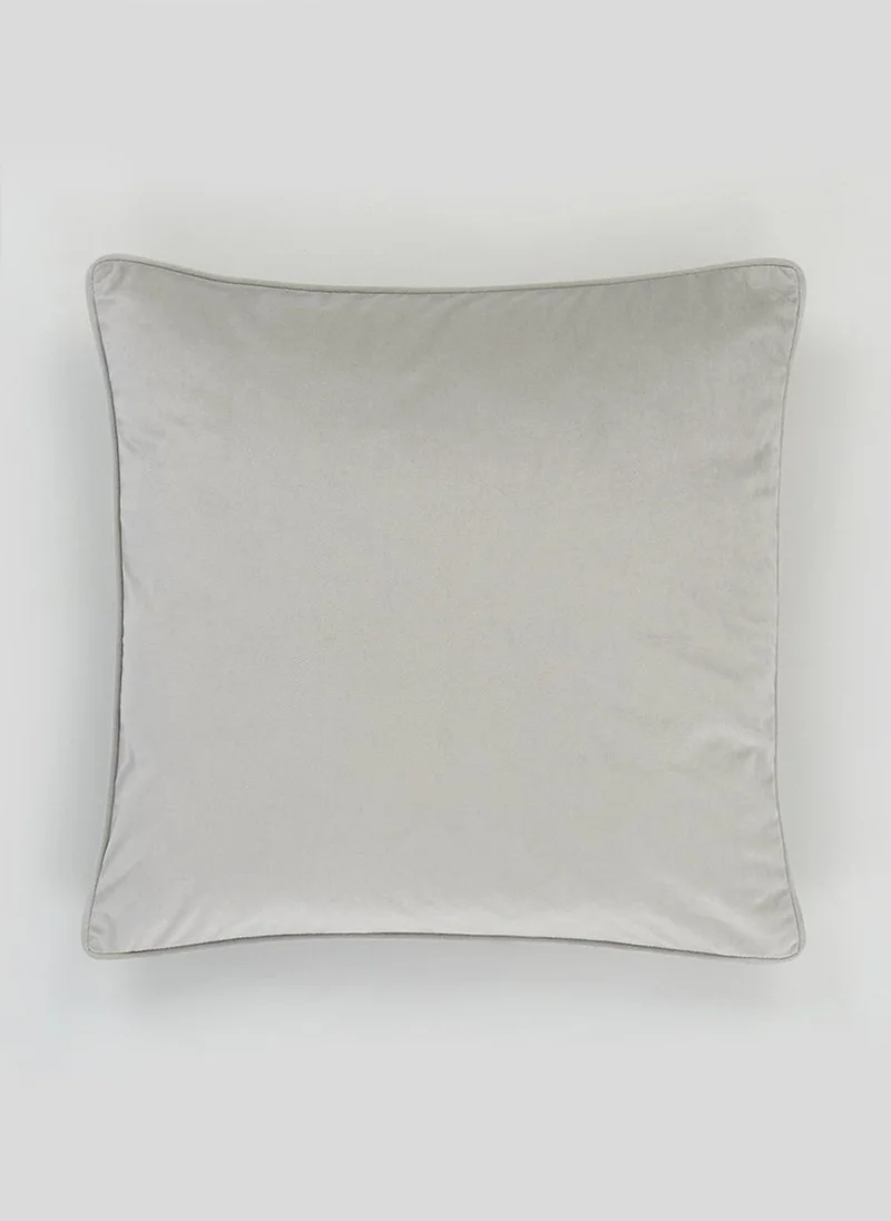 Matalan Grey Large Velvet Cushion (55cm x 55cm)