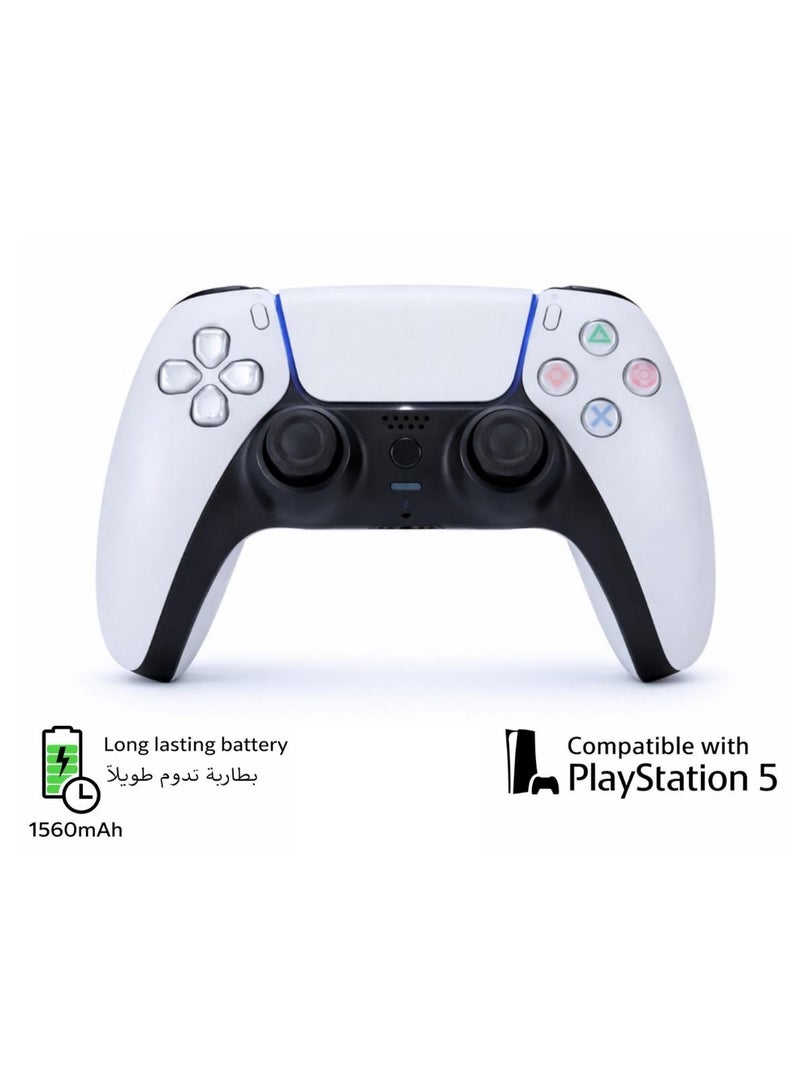 فريق كيان 5 فاب يد PS5 دوال سينس اللاسلكية لبلايستيشن 5 – Adaptive Triggers، Haptic Feedback، بطارية تدوم طويلًا، ميكروفون مدمج وتحكم دقيق - Image 1