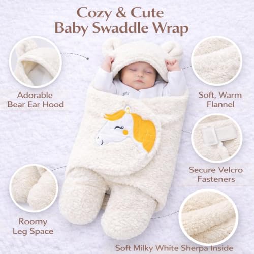 First Kick Baby Blanket Newborn Gift Pack of Swaddle Wrapper, 0-9 Months, Length 68 cm x Width 68 cm - Image 3