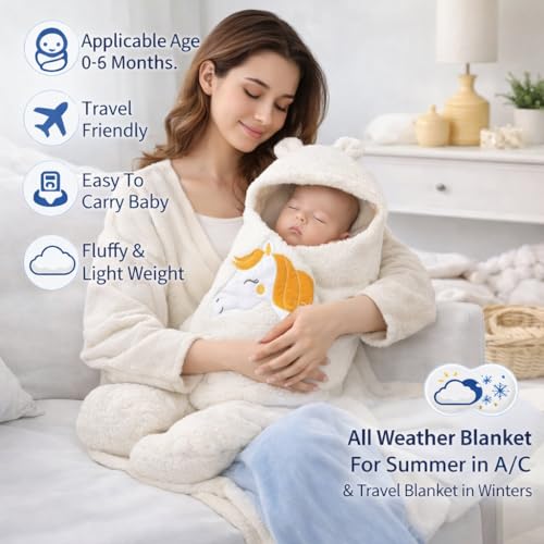 First Kick Baby Blanket Newborn Gift Pack of Swaddle Wrapper, 0-9 Months, Length 68 cm x Width 68 cm - Image 2