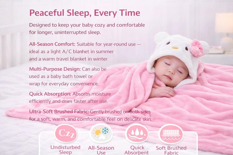 First Kick Baby Blanket Newborn Gift Pack of Swaddle Wrapper, 0-9 Months, Length 68 cm x Width 68 cm - Image 5