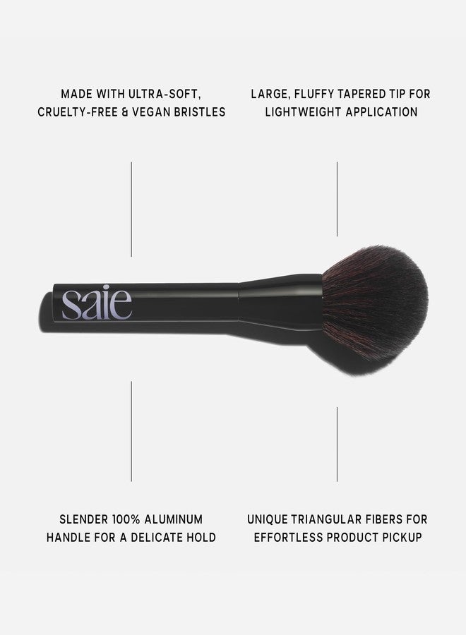 Saie All-Over Powder Makeup Brush - Large, Tapered, & Fluffy Setting Powder Brush for Lightweight, Effortless Application - Ultra-Soft, Cruelty-Free & Vegan Face Makeup Brushes (1 Count) - Image 2