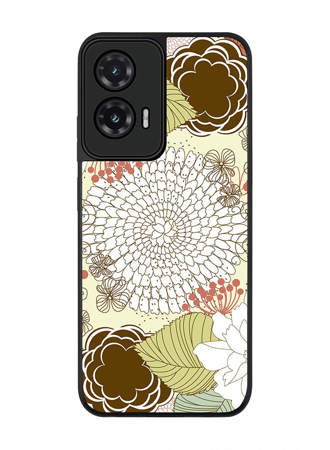 For Motorola Moto G35 Case,Slim fit Camera Protection, Shockproof Thin Phone cover  - Blooming Flower