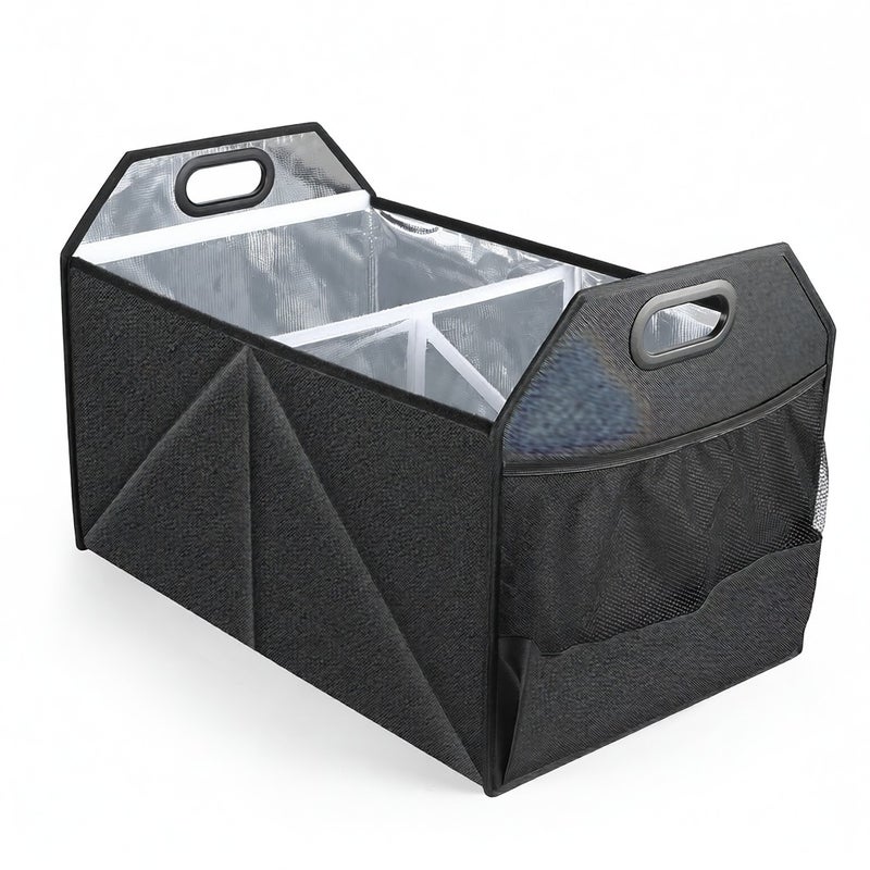 Large Trunk Organizer with Removable Leak-Proof Insulated Cooler Bag, Nylon 600D Material, Essential Car Accessory for Clean and Organized Vehicle, Suitable for Cars, SUVs, Trucks - Image 1