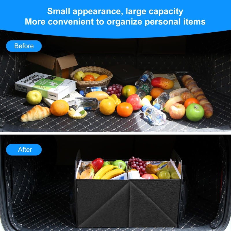 Large Trunk Organizer with Removable Leak-Proof Insulated Cooler Bag, Nylon 600D Material, Essential Car Accessory for Clean and Organized Vehicle, Suitable for Cars, SUVs, Trucks - Image 5