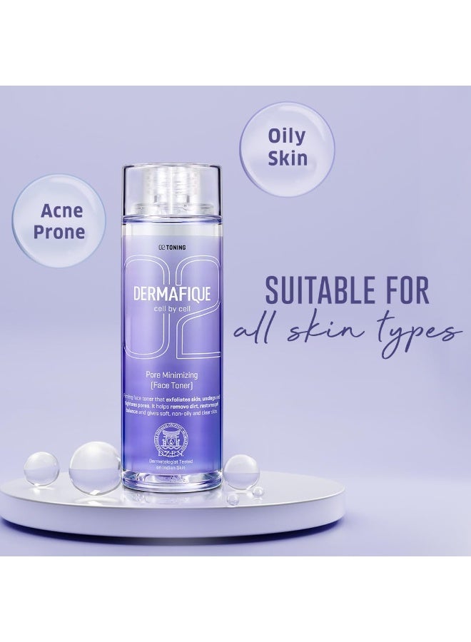 Dermafique Pore Minimizing Face Toner – 150ml, Toner for Oily Skin, Enriched with Glycolic Acid and Niacinamide, Skin Toner that Tighten Pores & Exfoliates Skin | Dermatologist Tested - Image 3