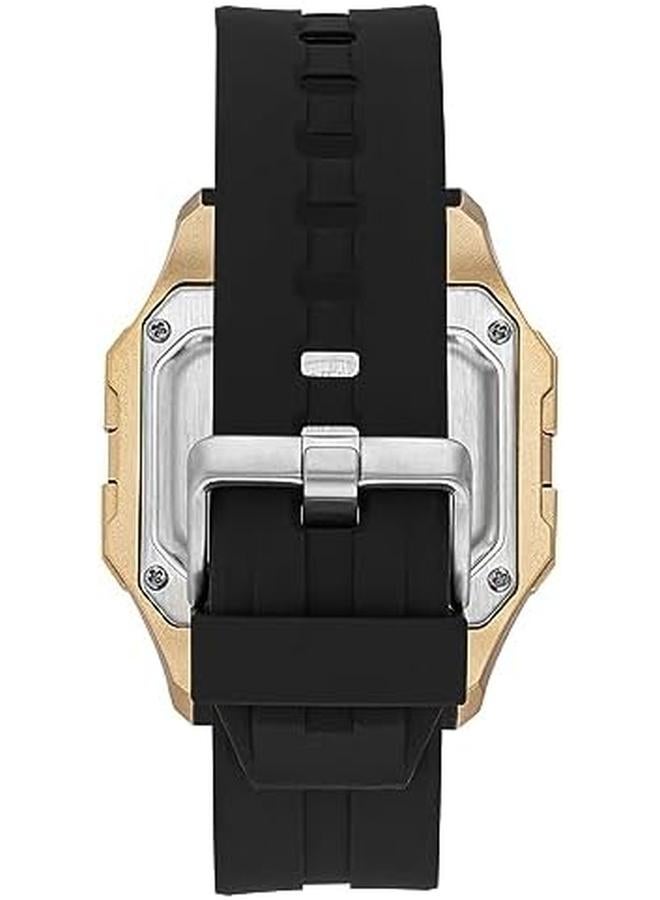Armitron Men's Digital Chronograph Resin Strap Watch 40 8460 Black Gold - Image 2