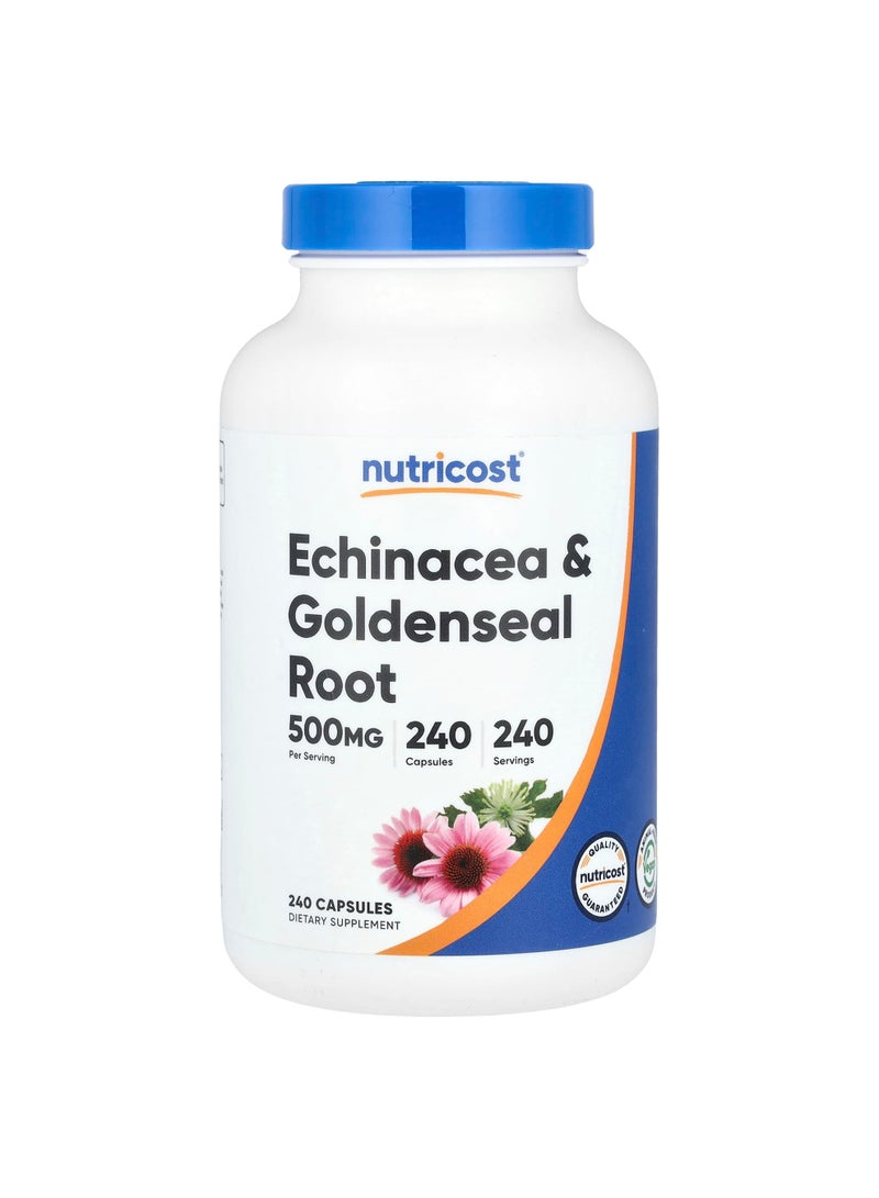 Nutricost Echinacea & Goldenseal Root, 500 mg, 240 Capsules
