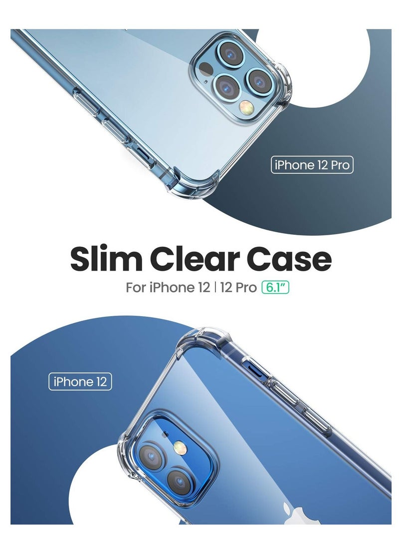 iPhone 12 Pro Case 6.1 Inch Bumper Soft TPU Scratch Resistant Anti Drop Slim Thin Crystal Clear Protective Cover - Image 2