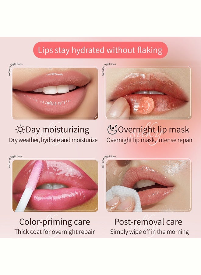 QIC Moisturizing Lip Mask Hydrating & Repairing Lip Balm Overnight Lip Treatment for Dry Cracked Lips with Applicator 12g - Image 4