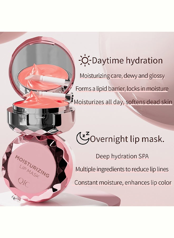 QIC Moisturizing Lip Mask Hydrating & Repairing Lip Balm Overnight Lip Treatment for Dry Cracked Lips with Applicator 12g - Image 5