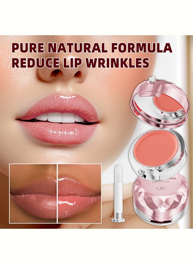 QIC Moisturizing Lip Mask Hydrating & Repairing Lip Balm Overnight Lip Treatment for Dry Cracked Lips with Applicator 12g - Image 3