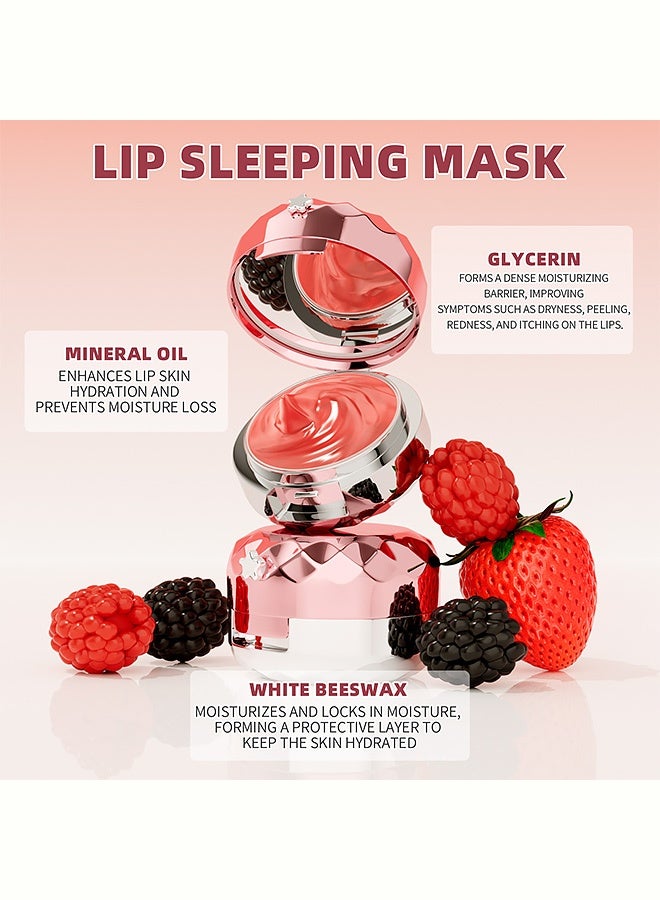 QIC Moisturizing Lip Mask Hydrating & Repairing Lip Balm Overnight Lip Treatment for Dry Cracked Lips with Applicator 12g - Image 2