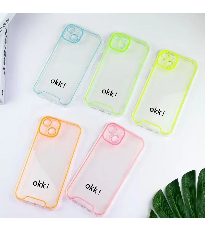 Glow In The Dark Yellow Phone Case For iPhone 12 Pro Minimalist Neon Candy Soft Cover - Image 5